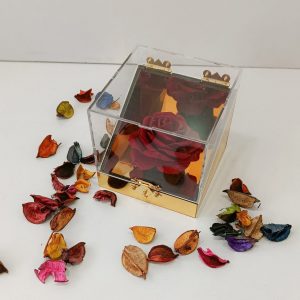 باکس شیشه ای درب دار روی میز